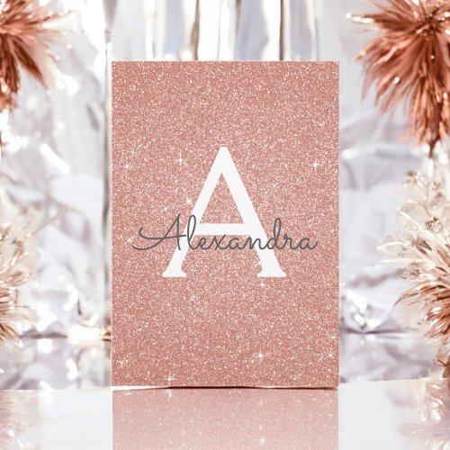 Rose Gold Glitter Sweet 16 Save the Date Invitation