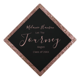 Rose Gold Glitter Tassel Topper