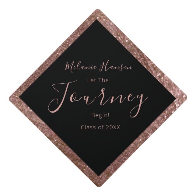 Rose Gold Glitter Tassel Topper (Front)