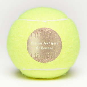 Rose Gold Glitter Tennis Balls Personalized Text