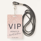 Rose gold glitter typography blush Sweet 16 VIP