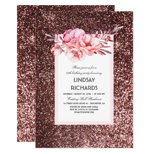 rose gold glitter vintage
