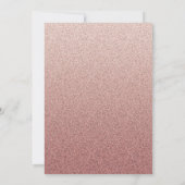 Rose Gold Glitter Womans 60th Birthday Party Invitation (Back)