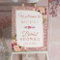 Rose Gold Glitters Floral Bridal Shower Sign