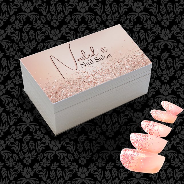 Rose Gold Glittery  Business Card (Creator Uploaded)