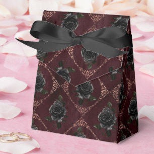 Rose Gold Gothic Halloween Favor Boxes