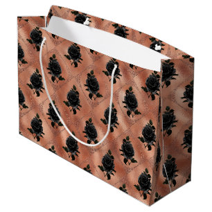 Rose Gold Gothic Halloween Large Gift Bag