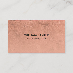 Rose Gold Gradient Glitter Business Card