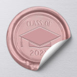Rose Gold Graduation Cap Class Of 202x Wax Seal at Zazzle