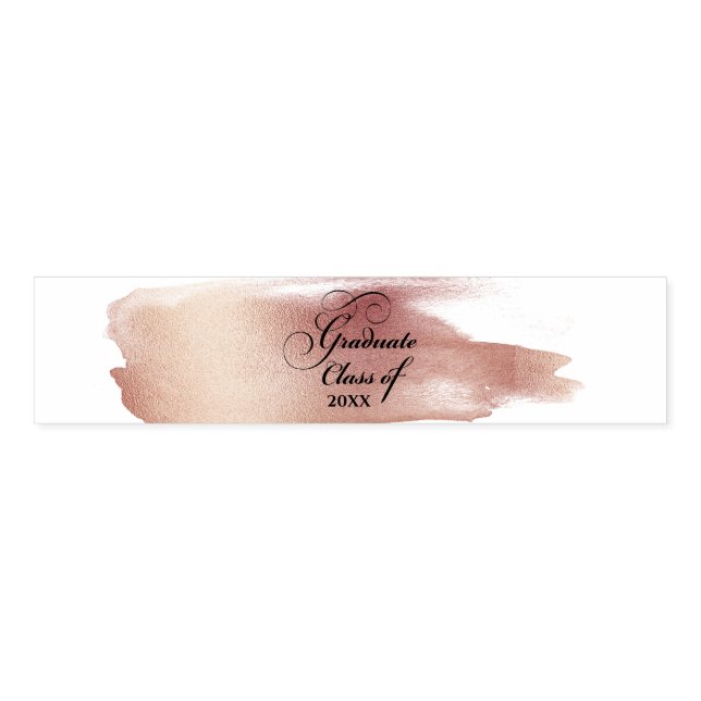 Rose Gold Graduation Class of Party Napkin Bands (Unfolded)