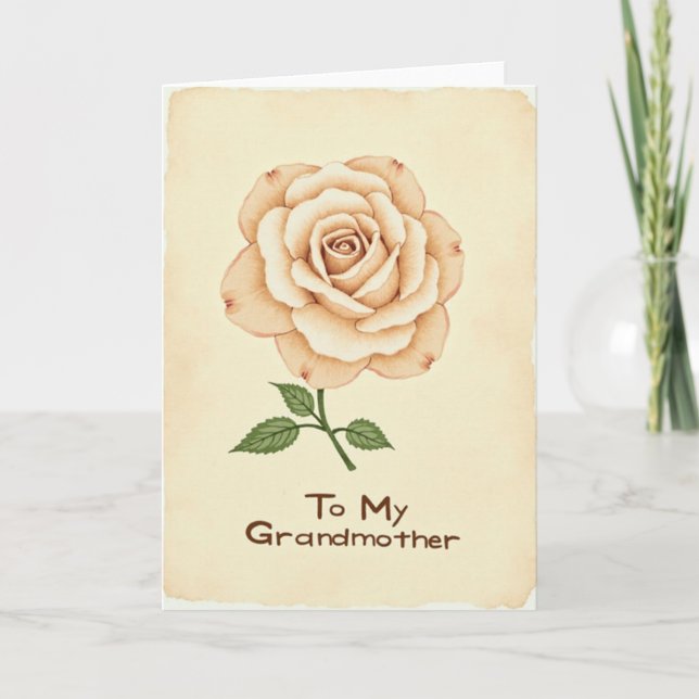 Rose Gold Grandmothers Day Card (Front)
