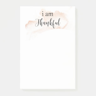 *~* Rose Gold Gratitude Affirmation  I AM THANKFUL Post-it Notes