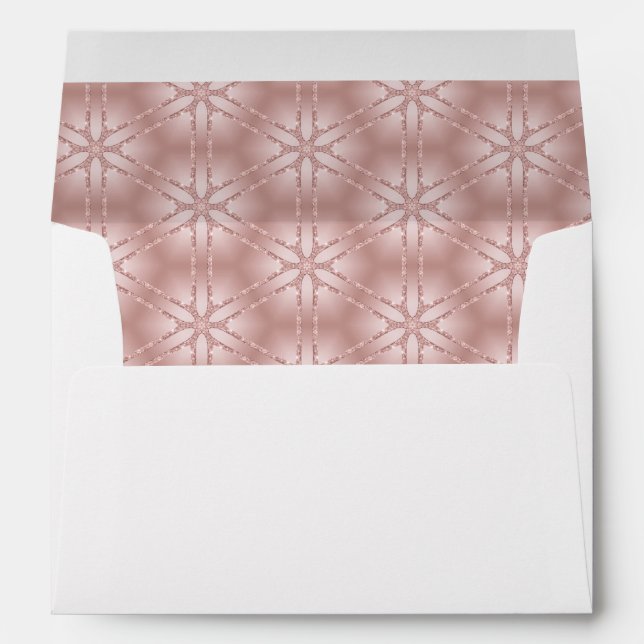Rose Gold Gray & Pink Wedding Bridal Shower Envelope (Back (Bottom))