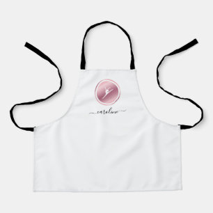 Rose Gold Gymnastics Girls Name Gymnast Cute Girly Apron