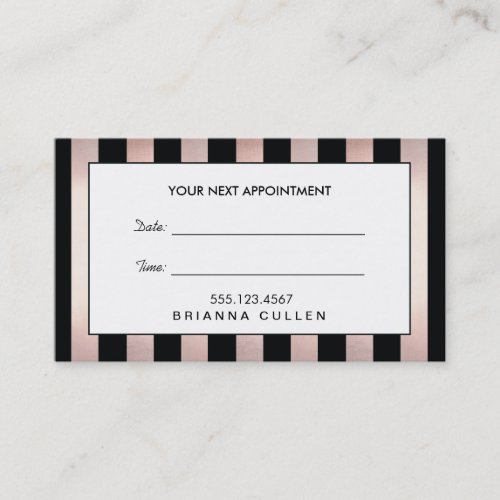 Rose Gold Hair Salon Appointment Reminder