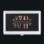 Rose Gold Hair Stylist Personalized Business Card Case<br><div class="desc">This design may be personalized in the area provided by changing the photo and/or text. Or it can be customized by choosing the click to customize further option and delete or change the color of the background, add text, change the text color or style, or delete the text for an...</div>