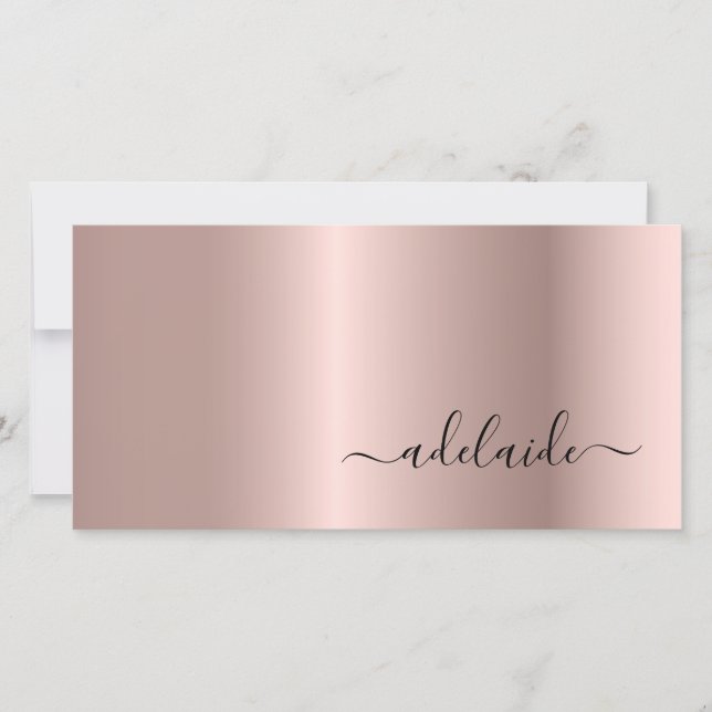 Rose Gold Hair Stylist Script Gift Certificate (Front)