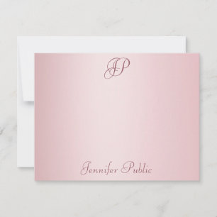 Rose Gold Hand Script Monogrammed Template