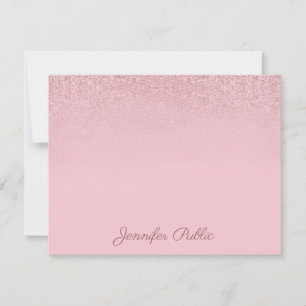 Rose Gold Handwritten Name Elegant Template