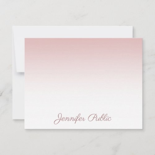 Rose Gold Handwritten Script Name Elegant Template