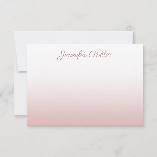 Rose Gold Handwritten Script Name Template Elegant