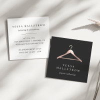 Rose Gold Hanger | Seamstress Tailor Alterations Square Business Card