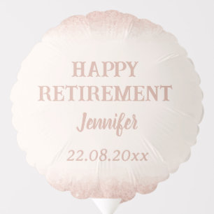 Rose Gold Happy Retirement  Balloon