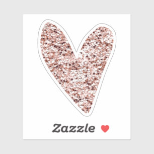 Rose Gold Heart Clipart Cute Heart Glitter Designs Sticker
