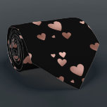 Rose Gold Hearts Valentine's Day Neck Tie<br><div class="desc">This design was created through digital art. It may be personalized by clicking the customize button and add text, images, or delete images to customize. Contact me at colorflowcreations@gmail.com if you with to have this design on another product. Purchase my original abstract acrylic painting for sale at www.etsy.com/shop/colorflowart. See more...</div>