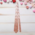 Rose Gold Hearts Valentine's Day Ombre Glitter Neck Tie<br><div class="desc">This design was created through digital art. It may be personalized by clicking the customize button and add text, images, or delete images to customize. Contact me at colorflowcreations@gmail.com if you with to have this design on another product. Purchase my original abstract acrylic painting for sale at www.etsy.com/shop/colorflowart. See more...</div>