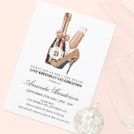 Rose Gold Heels and Champagne Women's Birthday Invitation<br><div class="desc">Celebrate a very special birthday with this elegant and fun invitation! Featuring beautiful Rose Gold Champagne and High Heel elements, this invitation is perfect for the glamorous and stylish woman. Whether you are celebrating a milestone birthday or just a wonderful day, this invitation will be sure to make your event...</div>