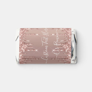 Rose Gold Hershey's Miniatures Personalized Text