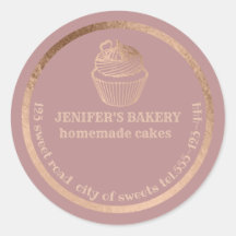 Rose gold Homemade cupcakes and treats packaging