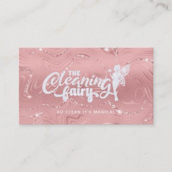 Rose Gold House Cleaning Business Cards by MsRenny at Zazzle