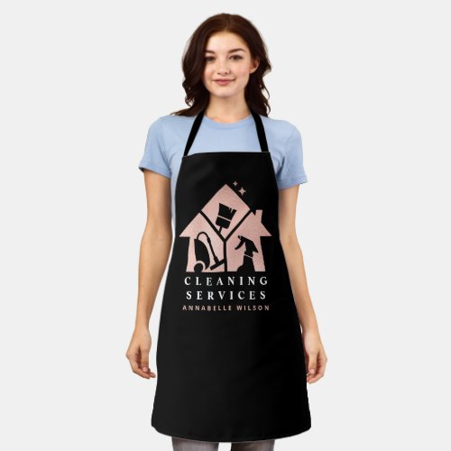 Rose Gold House Cleaning Services  Apron
