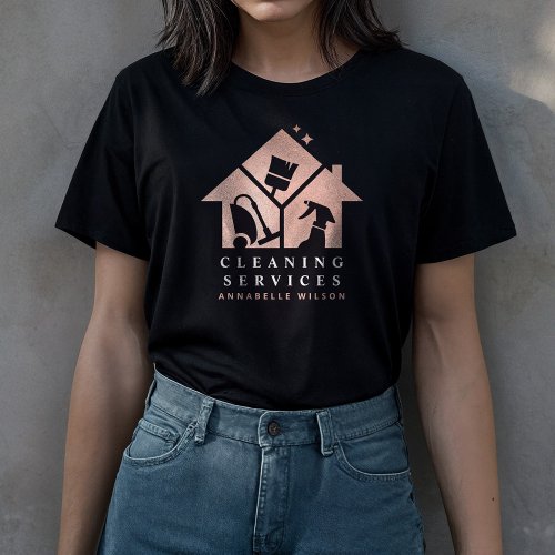 Rose Gold House Cleaning Services  T_Shirt