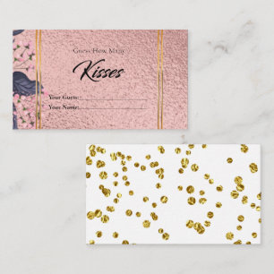 Rose Gold How Many Kisses Bridal Enclosure Card