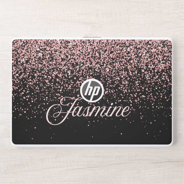 Rose gold HP laptop skin (Front)