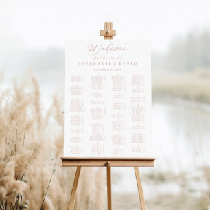 Rose Gold Idyllic Alphabetical Seating Chart