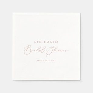 Rose Gold Idyllic Stylish Bridal Shower   Napkins