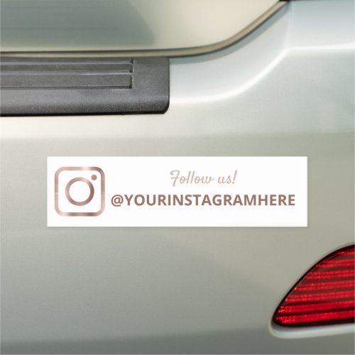 Rose Gold Instagram Car Magnet