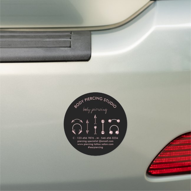 Rose Gold Jewelry Body Piercing pro Specialist Car Magnet