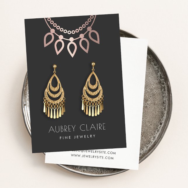 Rose Gold Jewelry Logo Earring Display Card (Creator Uploaded)