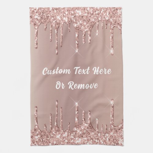 Rose Gold Kitchen Towel _ Custom Text