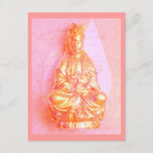 Rose-Gold Kwan Yin postcard