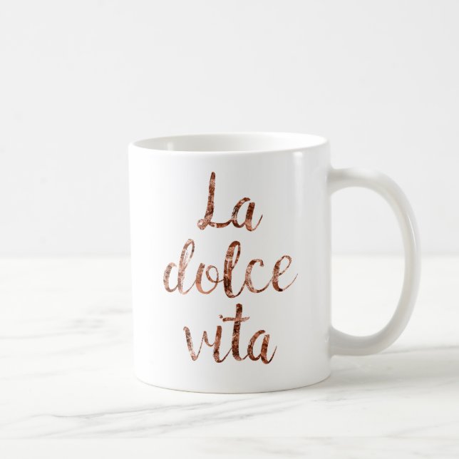 Rose gold La Dolce Vita Coffee Mug (Right)