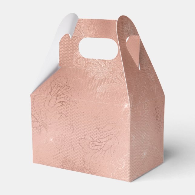 Rose Gold Lace Favor Boxes (Back Side)