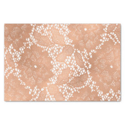Rose Gold Lace &amp; Floral Elegant Wedding Tissue Paper