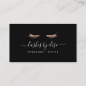 Rose Gold Lashes Business Card (Front)