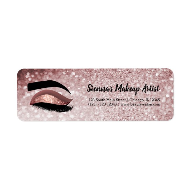 Rose gold Lashes Eye Label (Front)